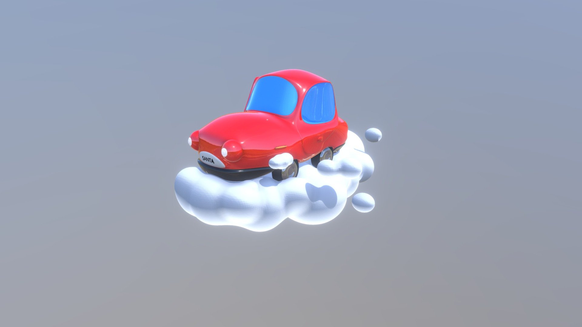 I designed this car for a old funny reptile character, i modified her for a old contest of santa clous vehicle 3d model