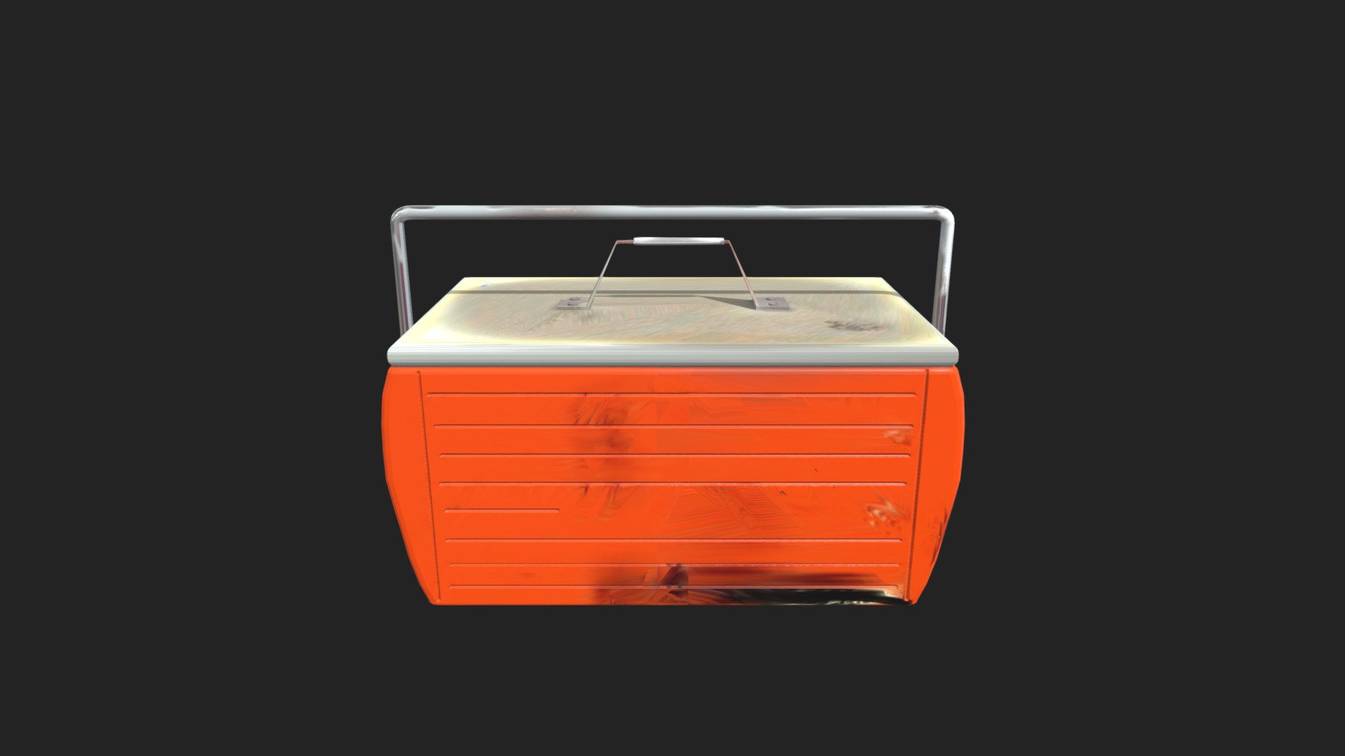 Damaged and dirty cooler, used to hold various beverages 3d model