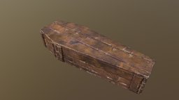 Rustic Wooden Coffin