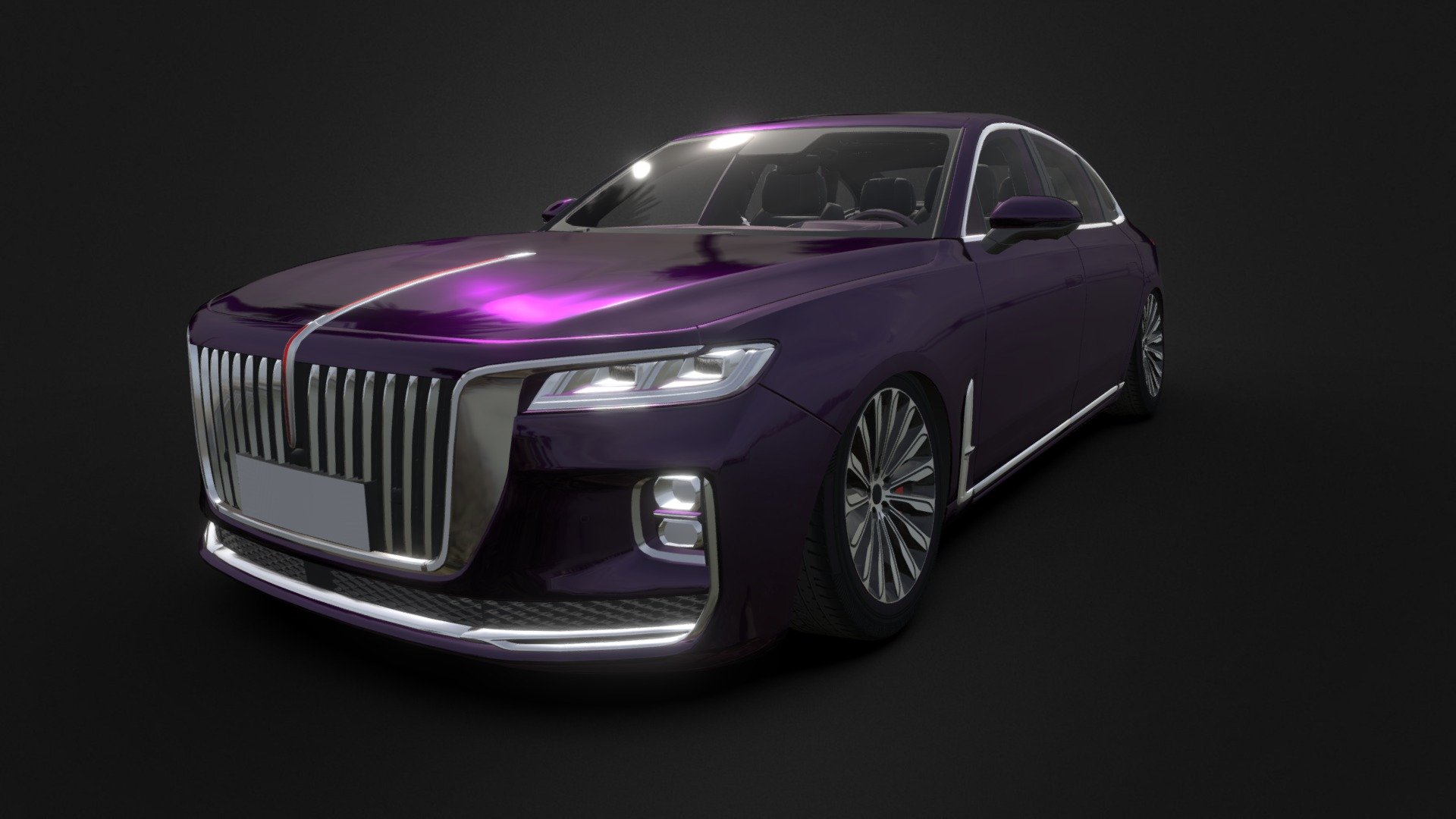 The Hongqi H9 is a full-size luxury car produced by the FAW Group under the Hongqi marque 3d model