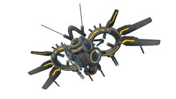 Drone Alen Lava drone, fighter, starship, indie, spacecraft, realtime, warship, vr, ar, gamedev, ingame, jet, starships, asset, game, lowpoly, fly