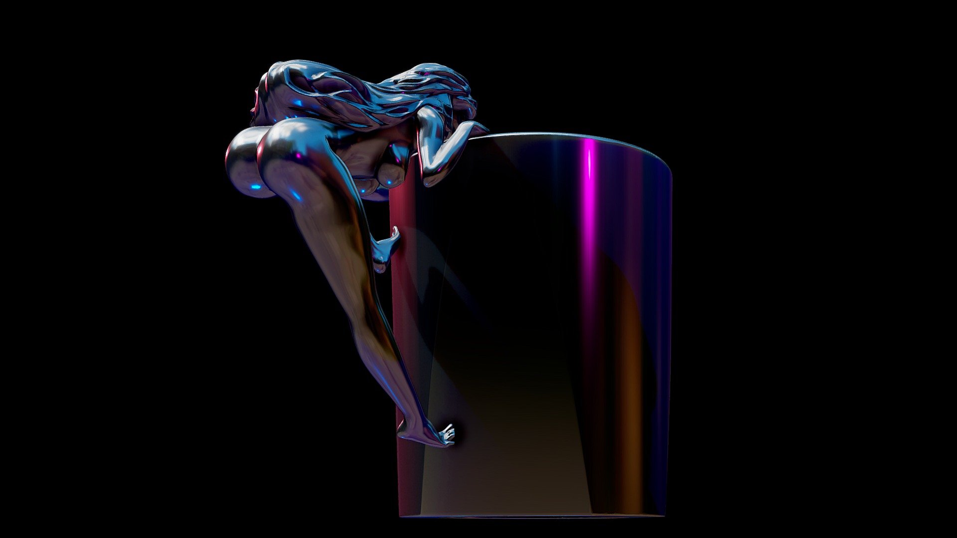 Fountain of beauty in the form of a modern day chalice 3d model