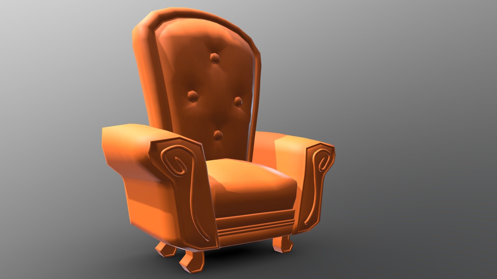 Cartoon armchair modeling in Blender 2.8 - Cartoon Armchair - 3D model by ap_izquierdo 3d model