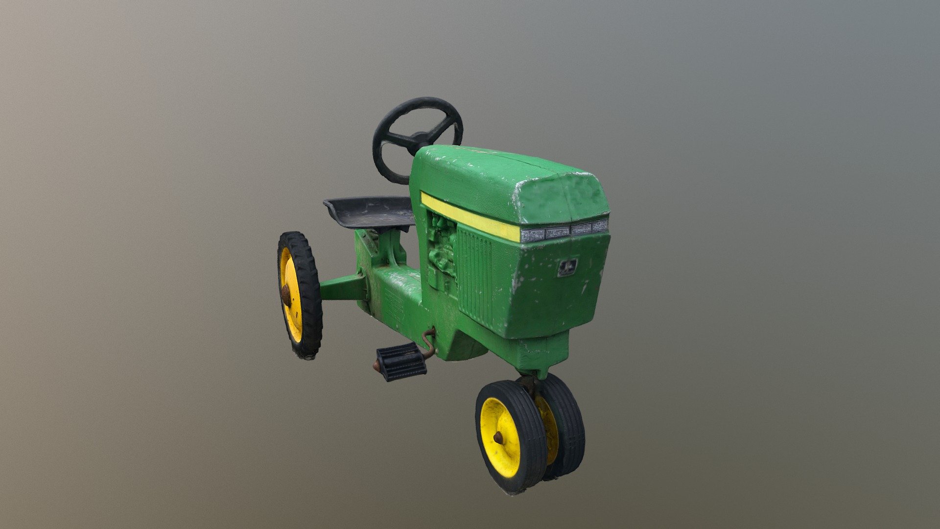 An old pedel trackor toy that sits in the backyard of my house - Tractor - 3D model by peter54 3d model