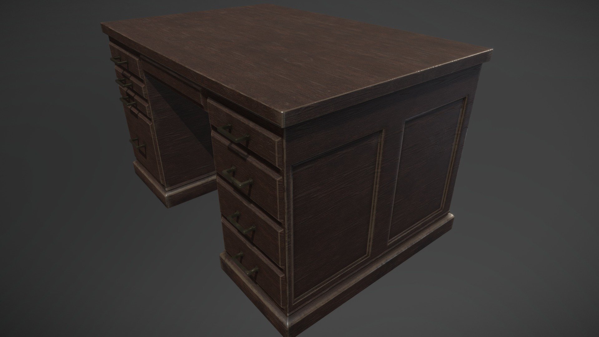 I am currently working on a still life table top project in my own free time, and also working on my Substance Painter skills. The desk is one of the first pieces of my scene. I tried to give it a worn old-timey look, but not make it too much either 3d model