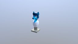 Larc Bust Lowpoly furry, blender-cycles