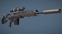 Sniper Rifle: Komodo D7CH (Real time) rifle, realtime, sniper, sniper-rifle, weapon