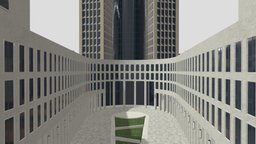 Tower 185 Skyscraper Low Poly PBR office, modern, time, am, apartment, ready, vr, ar, germany, branch, highrise, main, realistic, real, downtown, real-time, frankfurt, residental, condominium, asset, game, 3d, pbr, low, poly, city, gallus, pricewaterhousecoopers