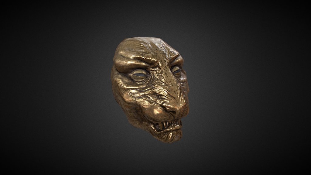 Sculpting by REYKAT, low-poly and texture by me 3d model