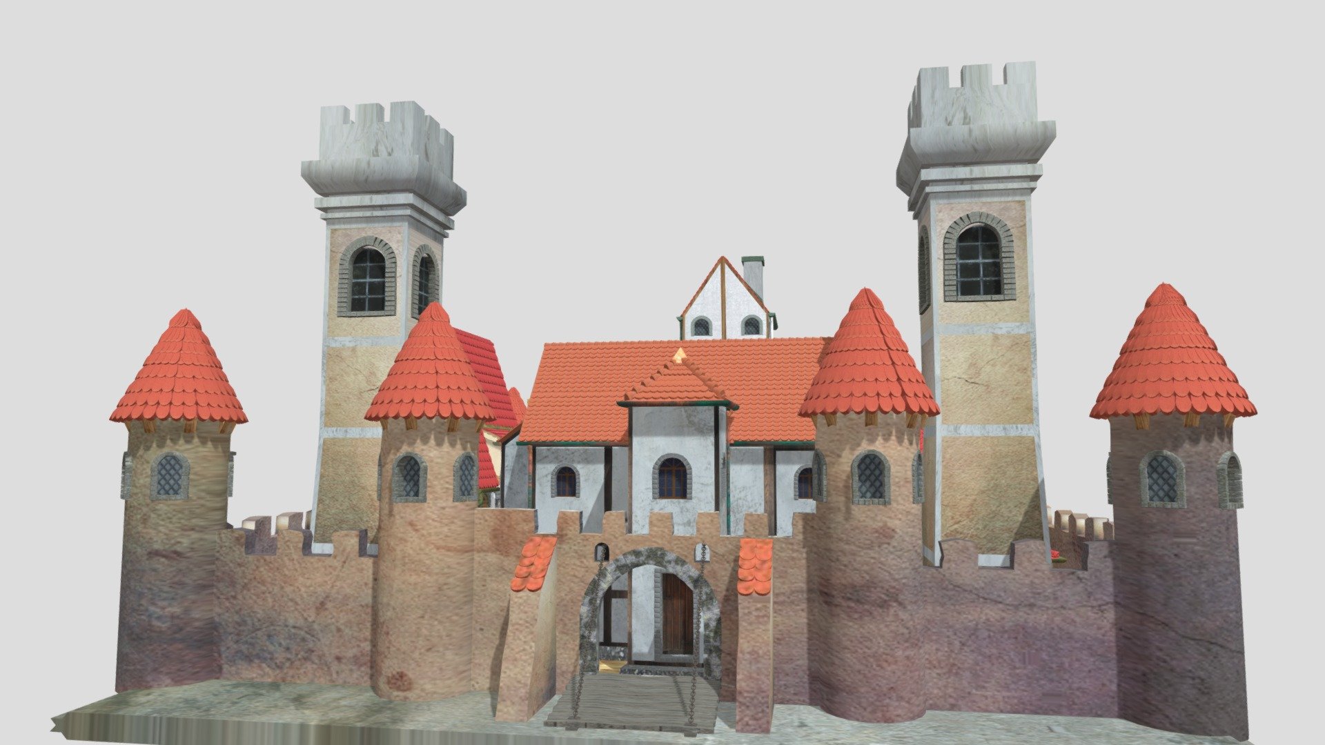 Castle 04 - Download Free 3D model by gogiart (@agt14032013) 3d model