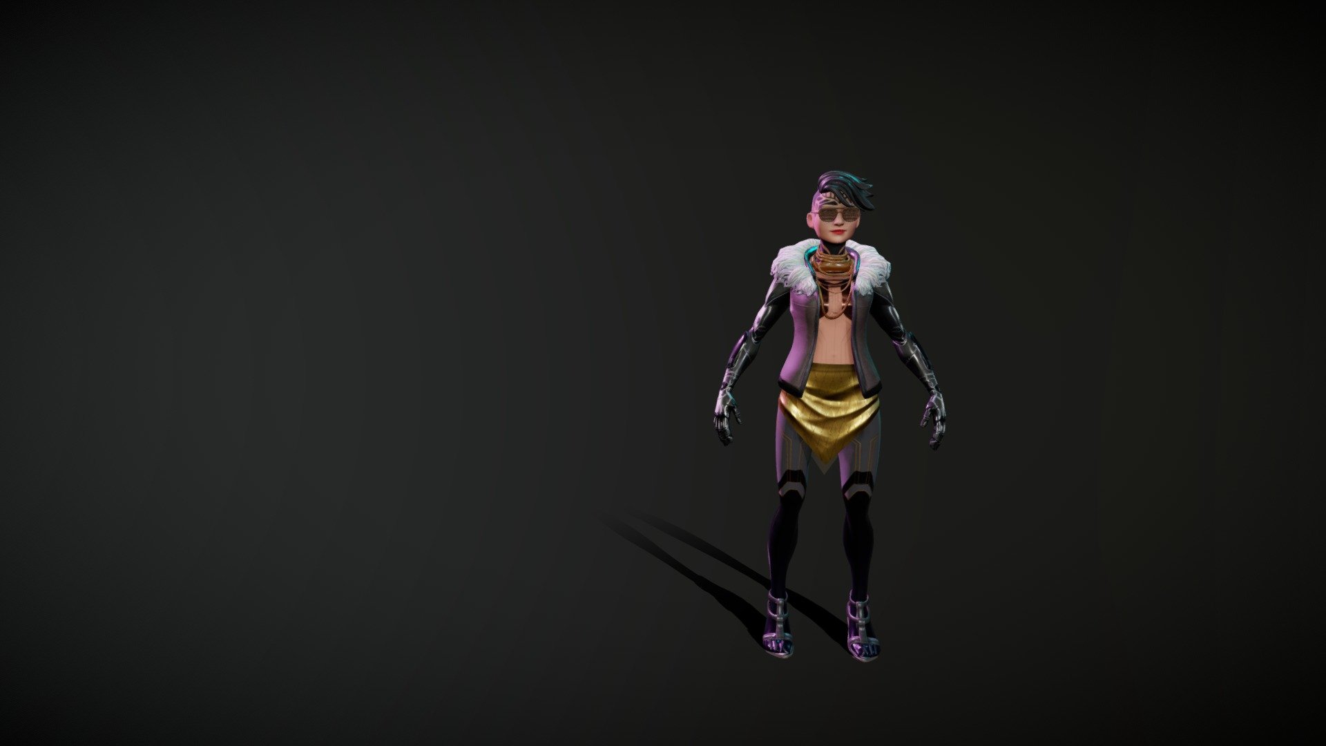 We built this awesome character creator that creates a cyberpunk avatar of you from a selfie! 
You can make your own full-body avatar and get a 3D model at https://readyplayer.me/cyberpunk - ReadyPlayerMe Cyberpunk - Download Free 3D model by Julia Sereda (@jusd) 3d model