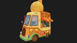 Ice Cream Car food, truck, ice, van, icecream, car