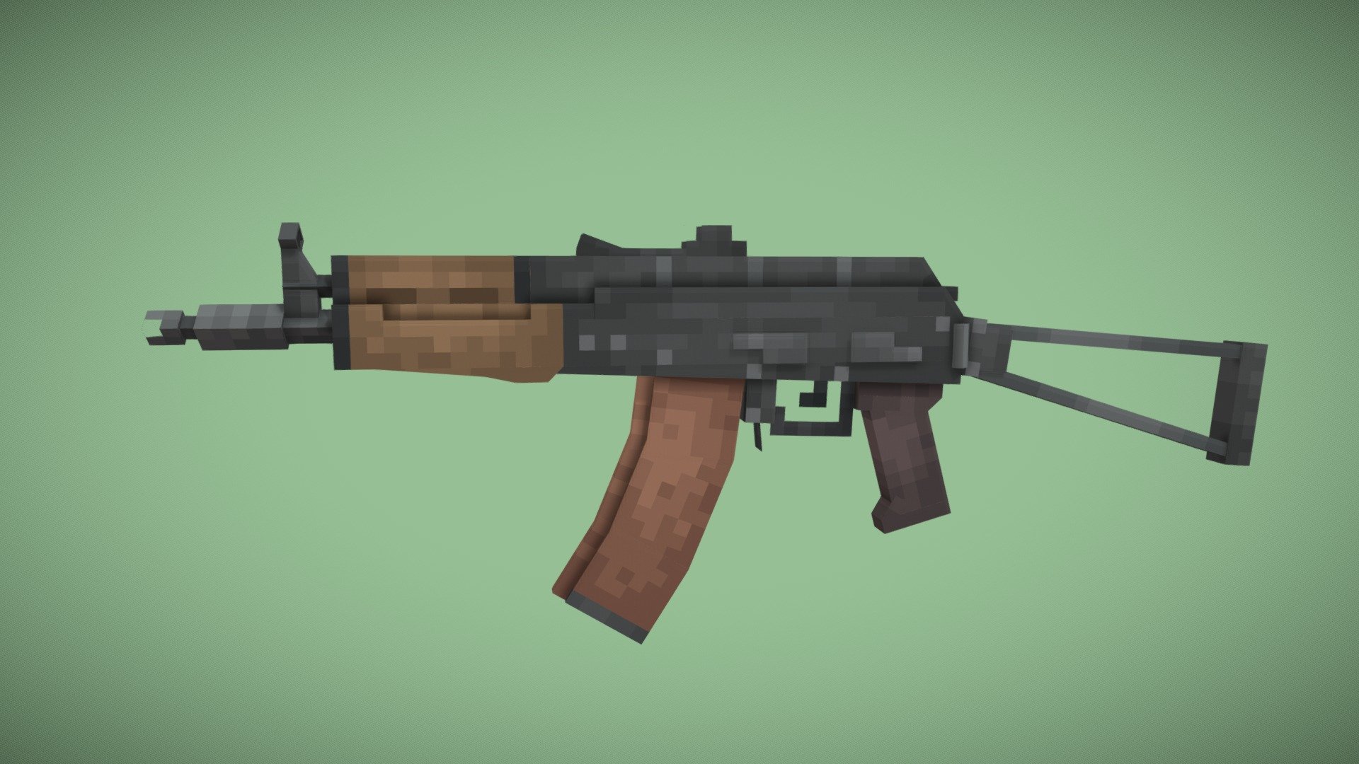 AKS-74U | LowPoly - 3D model by Arkharov (@arkhar0v) 3d model