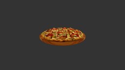 Піца Карні біаче (ketchup_tomatoes_meat_pizza) photoscanning, 3model