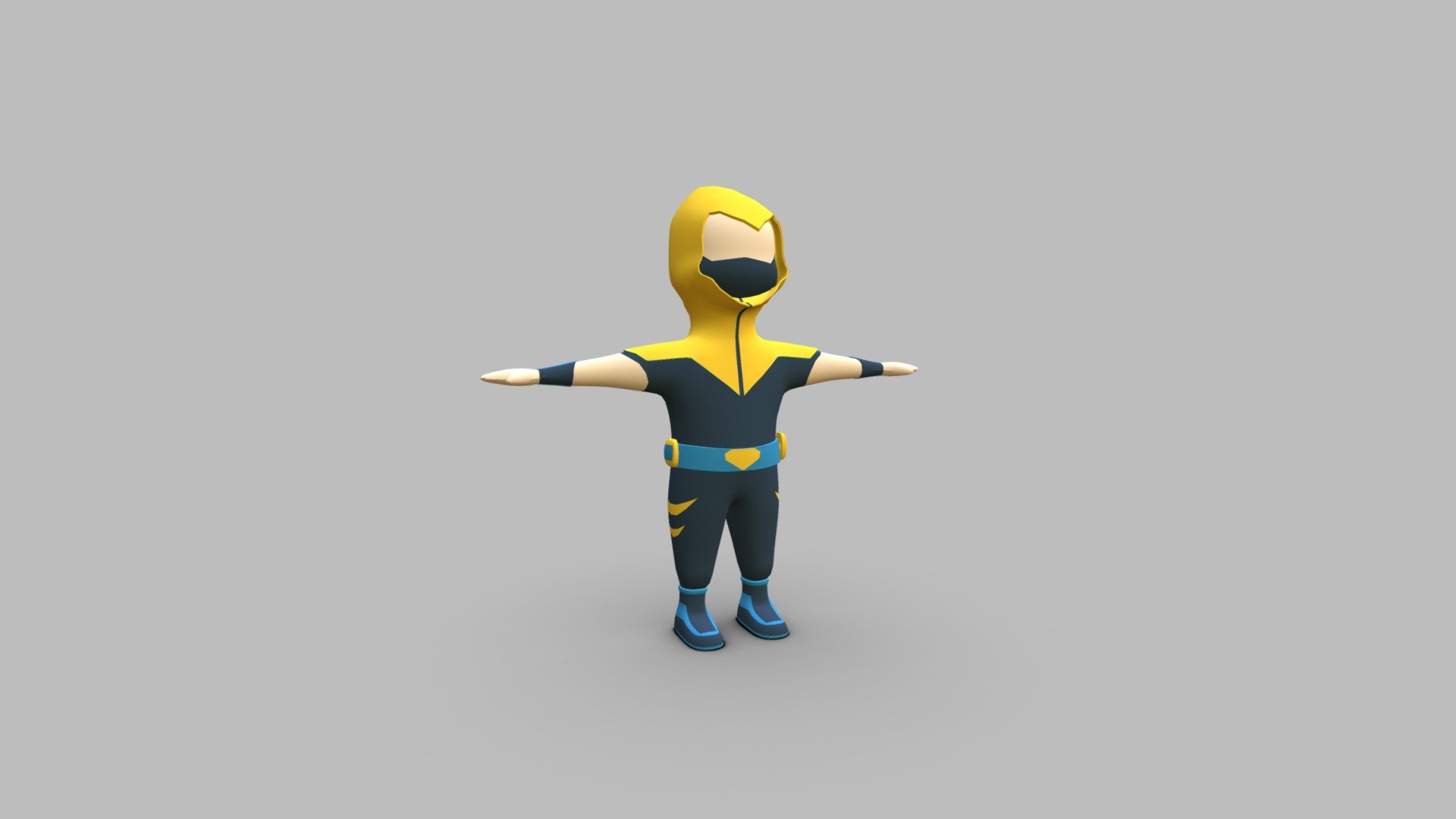 Ninja is low poly model. You can using it in your game mobile 3d model
