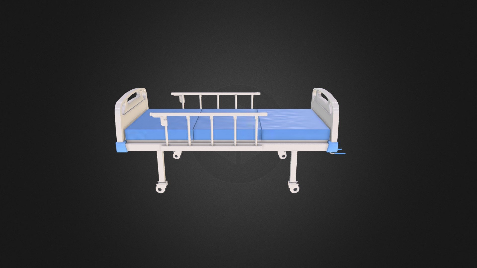 Hospital Bed - 3D model by aruvana 3d model