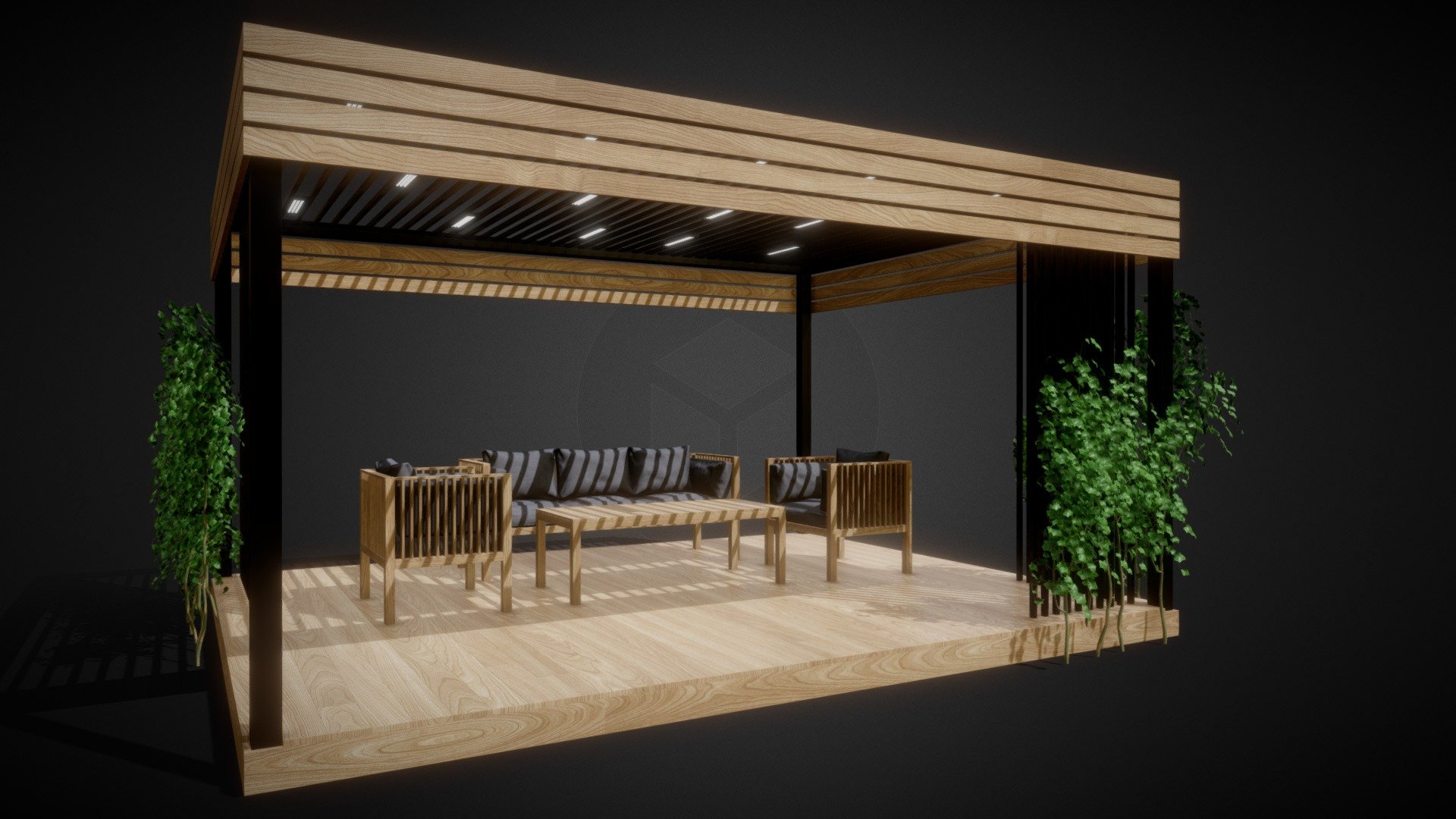 For your visualizations I made a gate in Asian style. it is a simple gate for the entrance to the garden or land. This object is suitable for visualizing gardens, more precisely for visualizing the entrance to the garden 3d model