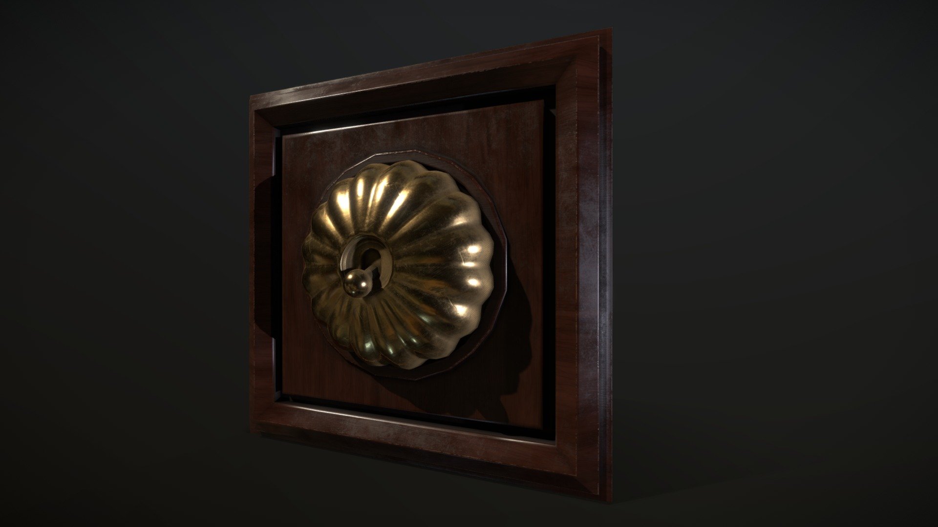 This is an old victorian metal lightswitch made in blender and textured in substance painter - Old Metal Lightswitch - 3D model by IPfuentes 3d model