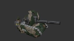 Basilisk artillery, tank, imperialguard, astramilitarum, 3dsmax, gameart, sci-fi, warhammer40k