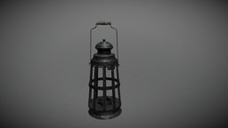 Lamp lamp, dirt, candlestick, old, metallic