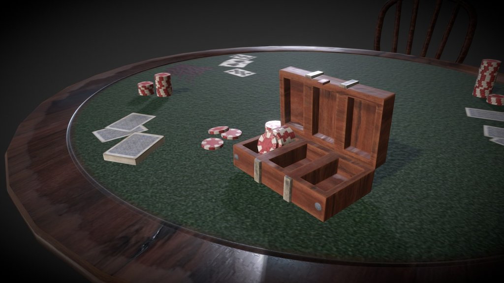 Saloon - Poker Aftermath - 3D model by Adrian H. (@addddy) 3d model