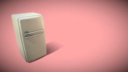 game ready Low Poly Fridge furniture, props, fridge, game-ready, stylized-environment, lowpoly, substance-painter, environment
