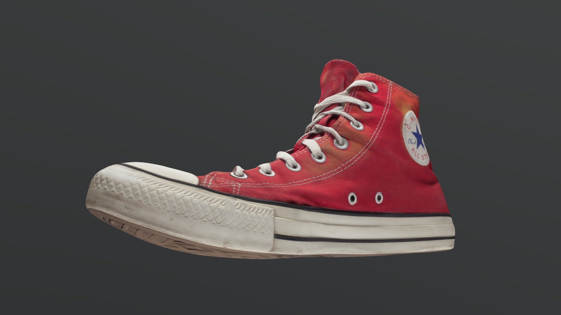 Test of photogrammetry with Canon 5D Mk2 and Agisoft Metashape in homemade studio.

75k tris, 8k diffuse texture. Colorchecker used for realistic tones.

Feel free to use it everywhere you want. It would be nice if you send me link to results :) - Converse — FREE - Download Free 3D model by Yaroslav Karas (@yakaras) 3d model