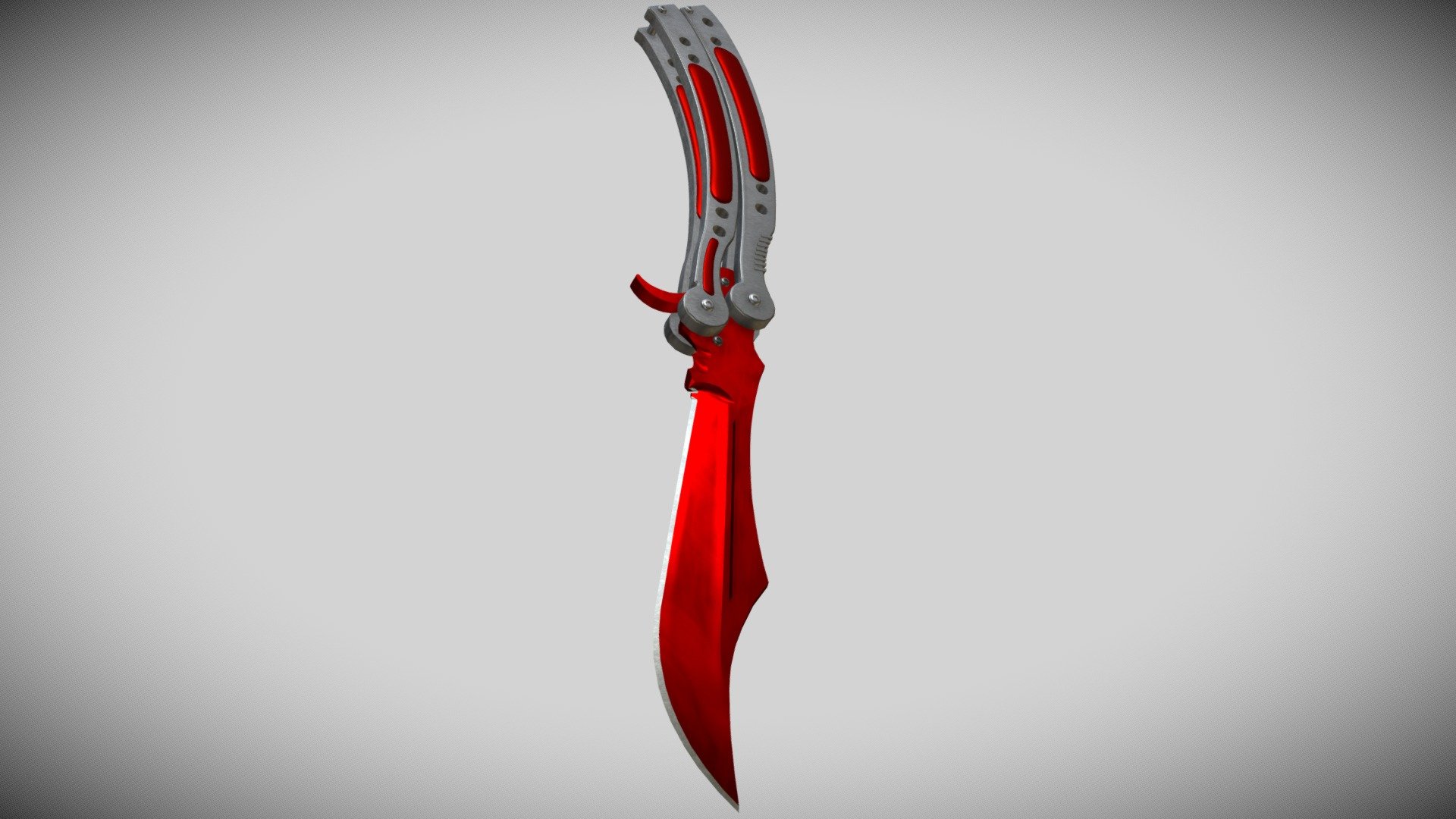 Butterfly Knife from CS:GO with ruby pattern Model made in Autodesk MAYA, textured and rendered in Substance Painter - Butterfly Knife Ruby - Buy Royalty Free 3D model by P7PO (@PiPo07) 3d model