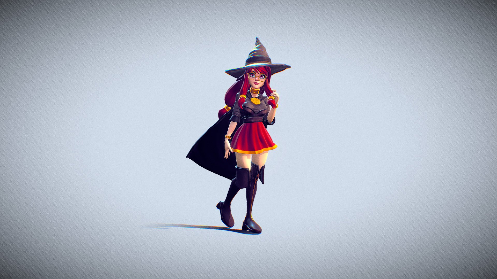 Red Witch - 3D model by vbrush 3d model
