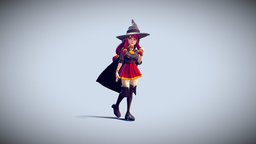 Red Witch body, sculpt, hat, red, cute, viking, clothes, spell, mage, starcitizen, sorcery, girl, witch, characters, zbrush, human, magic