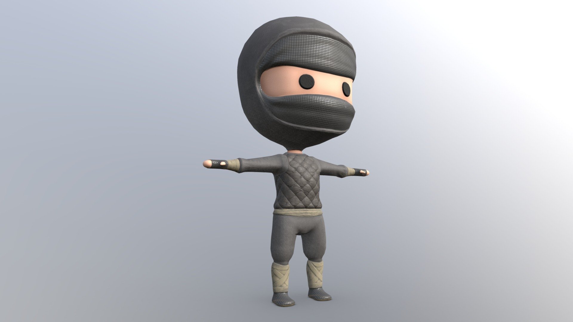 Chibi Ninja game ready - Chibi Ninja - Buy Royalty Free 3D model by Bojan Tomic (@anthorax) 3d model