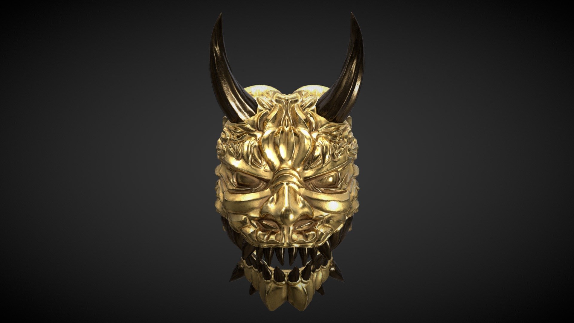 Demon mask made in ZBrush, the design is original as I was experimenting with the DamStandard brush. I really liked how it was turning out, so I decided to finish it 3d model