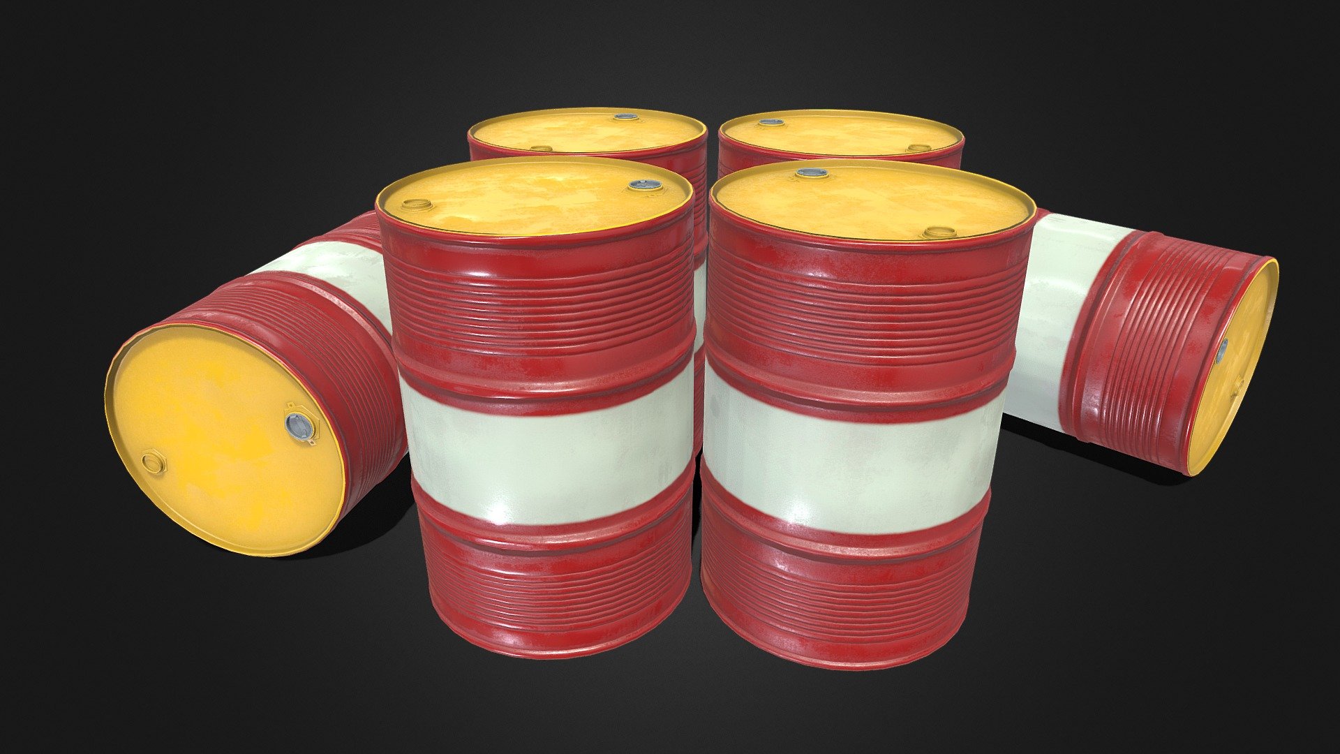 Metal Oil Drum 
4K Textures , Game Ready - Game Ready PBR VR Metal Oil Drum Gas - Buy Royalty Free 3D model by polbrainstorm 3d model