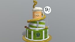 Slytherin cake food, cake, candy, beer, wand, harrypotter, hogwarts, torta, slytherin