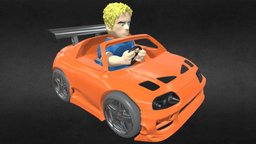 Brian´s Supra 3D print model chibi, cars, toys, collection, bobblehead, brian, supra, vehicledesign, game-model, fastandfurious