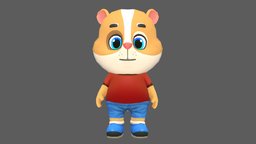 Hamster Guinea Pig Mouse Animated Rigged rat, cute, chibi, baby, pig, biped, mouse, pet, animals, lab, mammal, guinea, run, hamster, character, unity, cartoon, game, 3d, lowpoly, animated, rigged