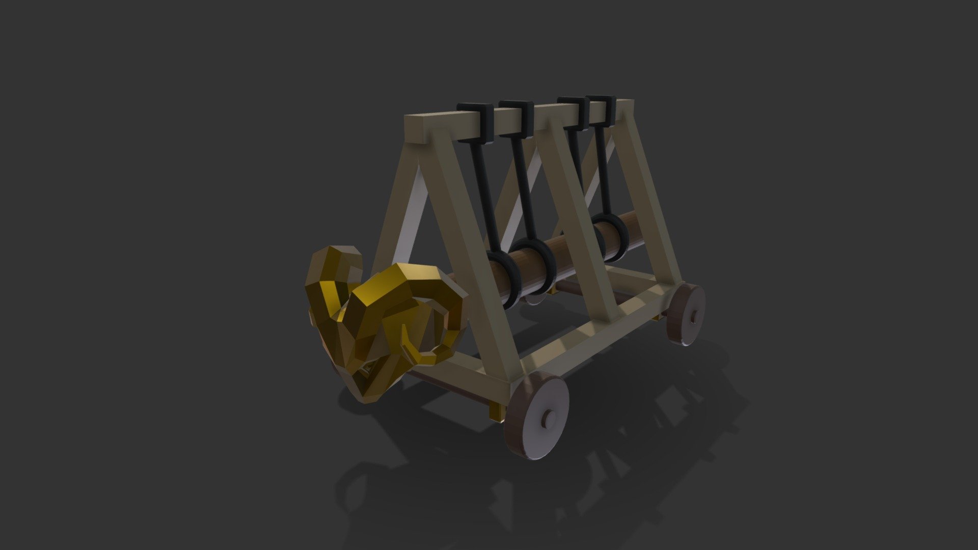 Made in Blender for the Sketchfab &amp; @mozilla Medieval Fantasy contest
textures done in Inkscape - Battering Ram Rams Head - Buy Royalty Free 3D model by Chaitanya Krishnan (@chaitanyak) 3d model