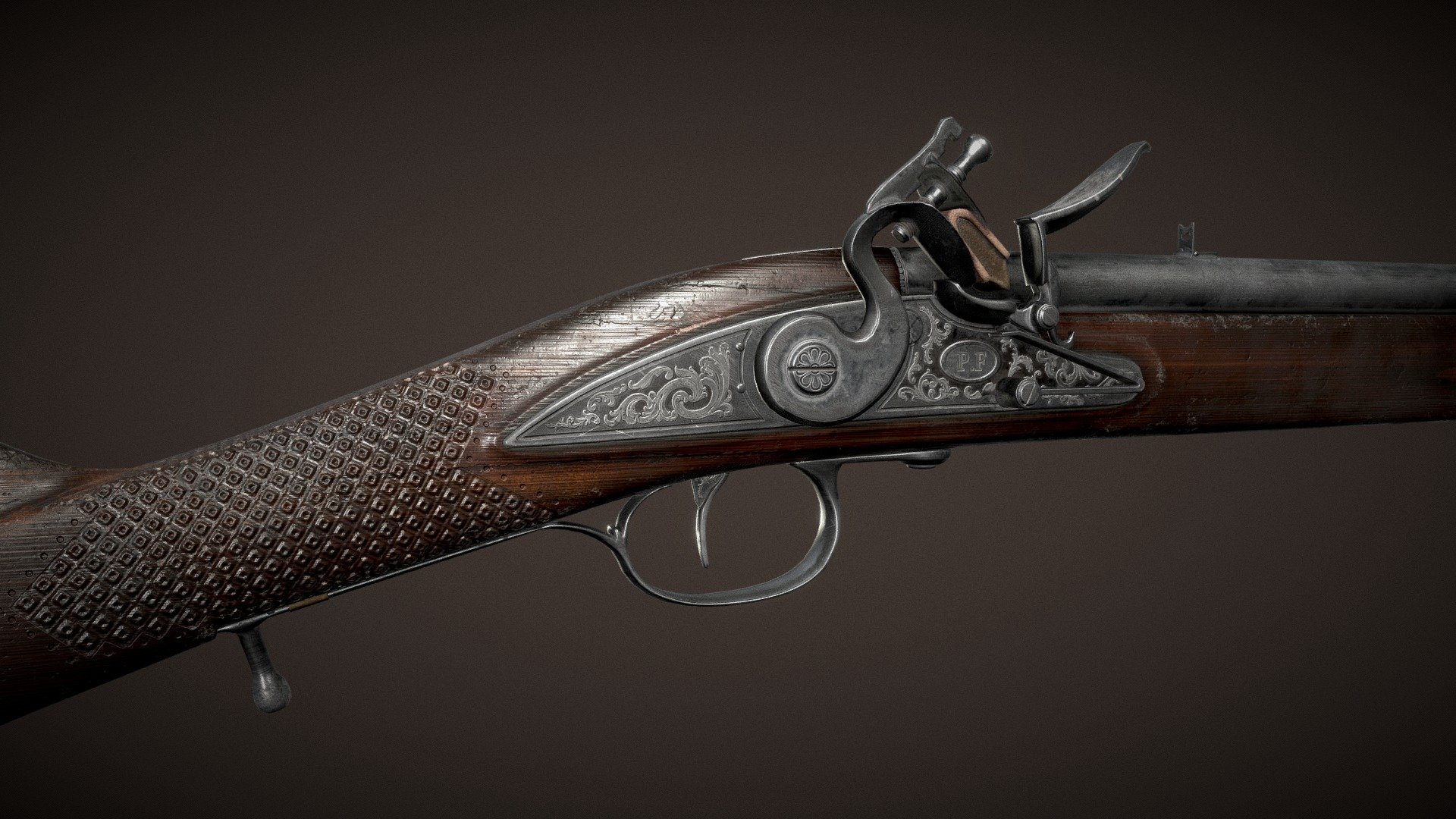 British Ferguson rifle 1770.
Weapon polygons: 16,517 - Shotgun Ferguson rifle 1770 - Buy Royalty Free 3D model by Ruslan Malovsky (@malovsky) 3d model