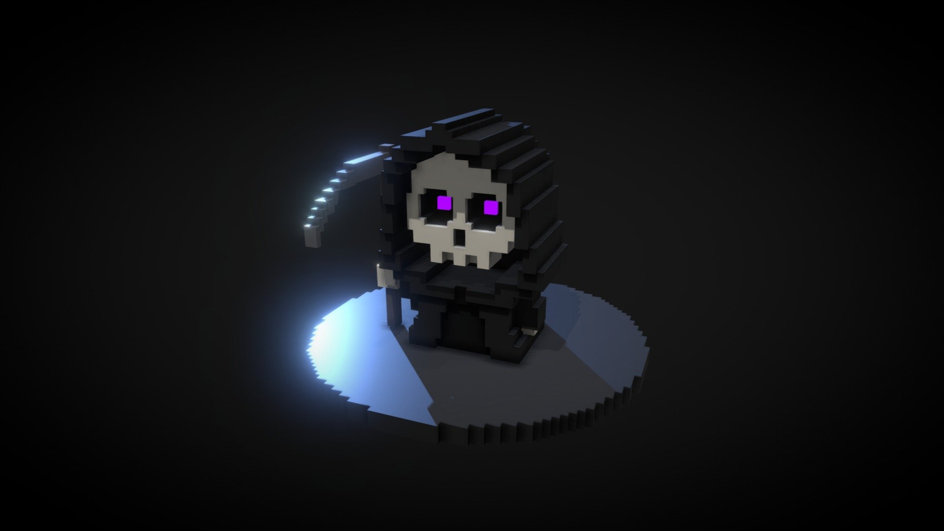 Cute Reaper - Blocktober2017 20 Reaper - 3D model by Mike.Nicholson 3d model