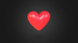 Red Heart mouth, face, eye, red, iphone, angry, heart, sad, happy, love, ios, yellow, emotions, expression, emotion, emoji, emoji3d, emojis, noai