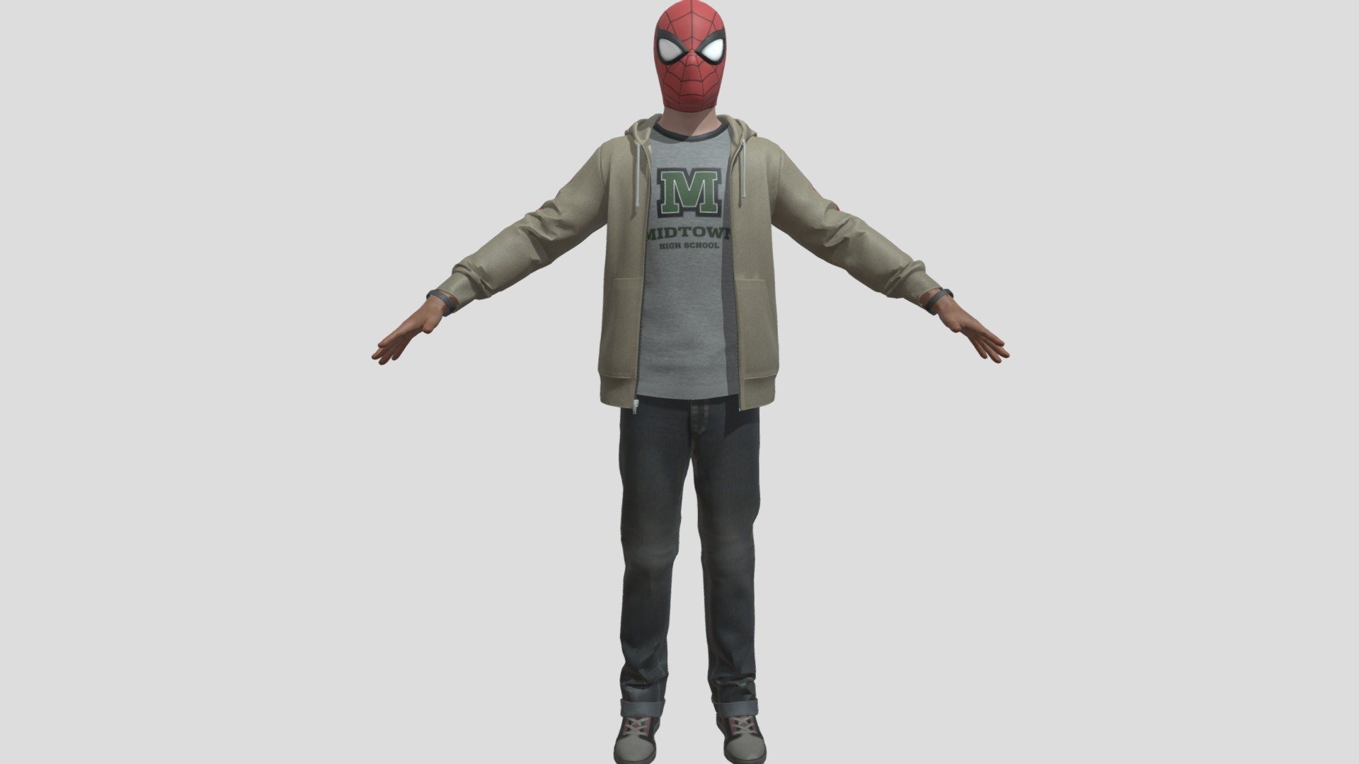 👉This Model Is Available To Download Please Click On The Link Above and Download From It, TO SUPPORT ME.   HUMBLE REQUEST❤

This Is Cyborg Spiderman version This Model Is Well Textured or Rigged You can Download It And Can Use On Your Animations

File Format : 
•FBX
•PNG - Spiderman Masked - 3D model by 3D MODELS (@CAPTAAINR) 3d model