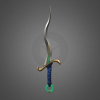 Djiin Knife (Fantasy Weapon Pack Vol. 1) melee, game, gameart, sword, fantasy, dagger