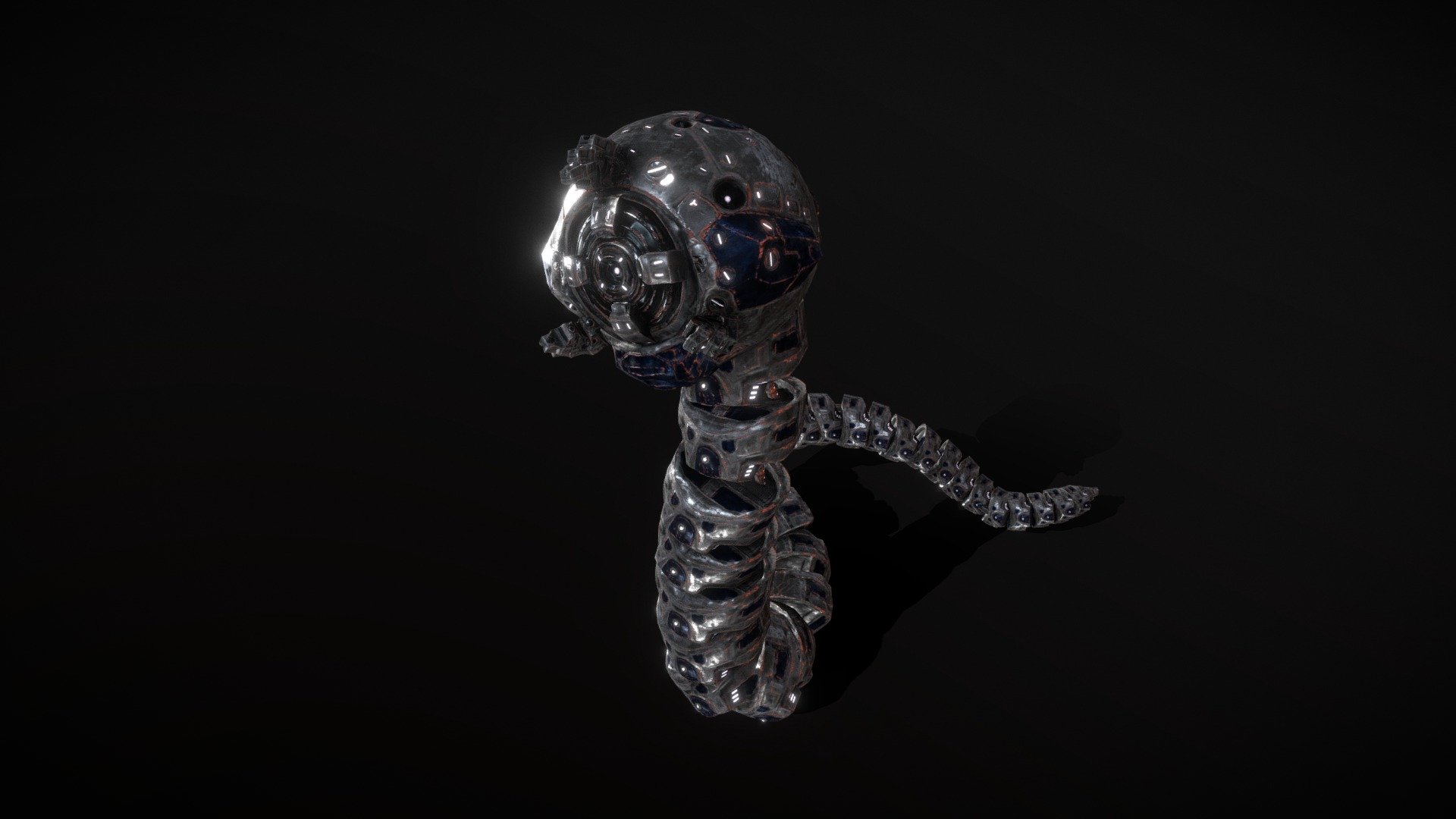 Robot worm, realtime ready

Only mesh and texture unity or unreal ready, NO RIG ! - Robot worm - Buy Royalty Free 3D model by jeremy.laplatine 3d model