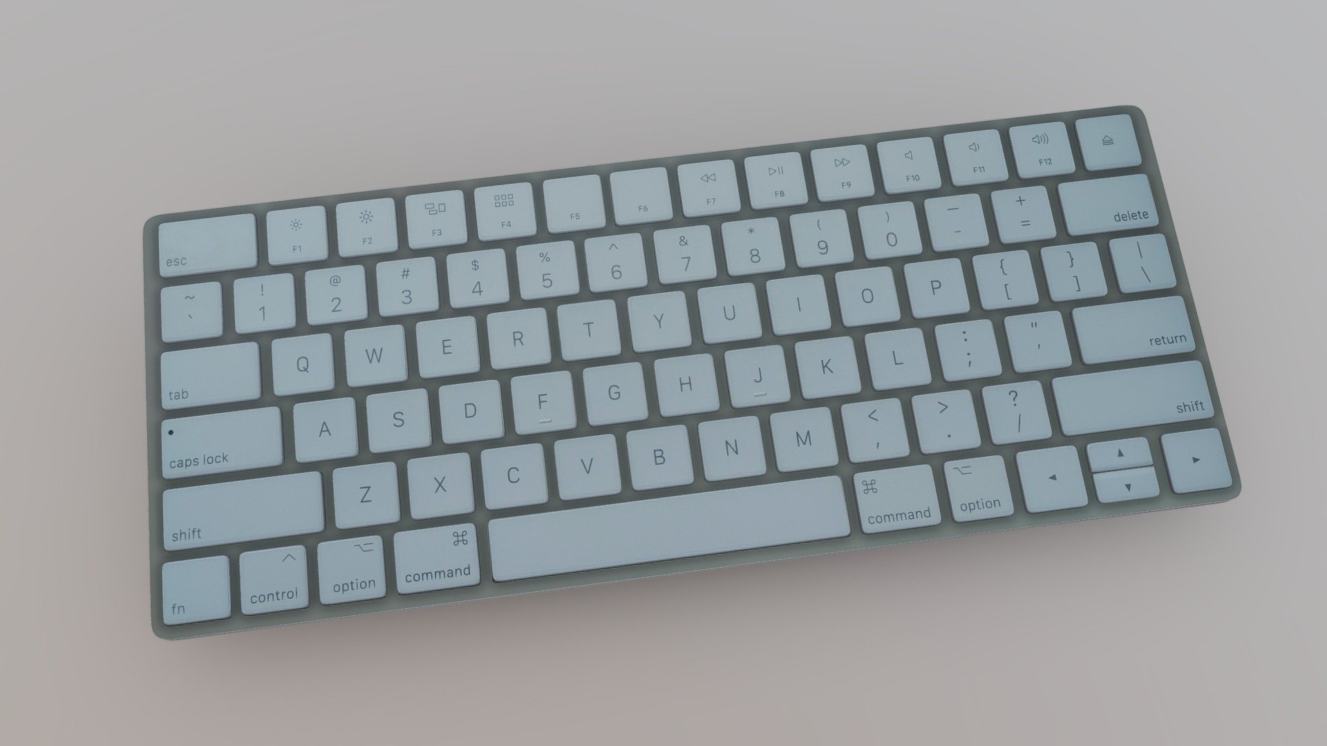 A Modern Silver Keyboard 3d model