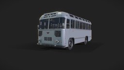 PAZ-652 (clean) classic, bus, russia, props, ussr, paz, gamereadyasset, lowpoly, gameready