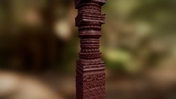 Nepali Column (Scanned) scanned, carved, nepali, architecture, scan, wood, temple, columnm