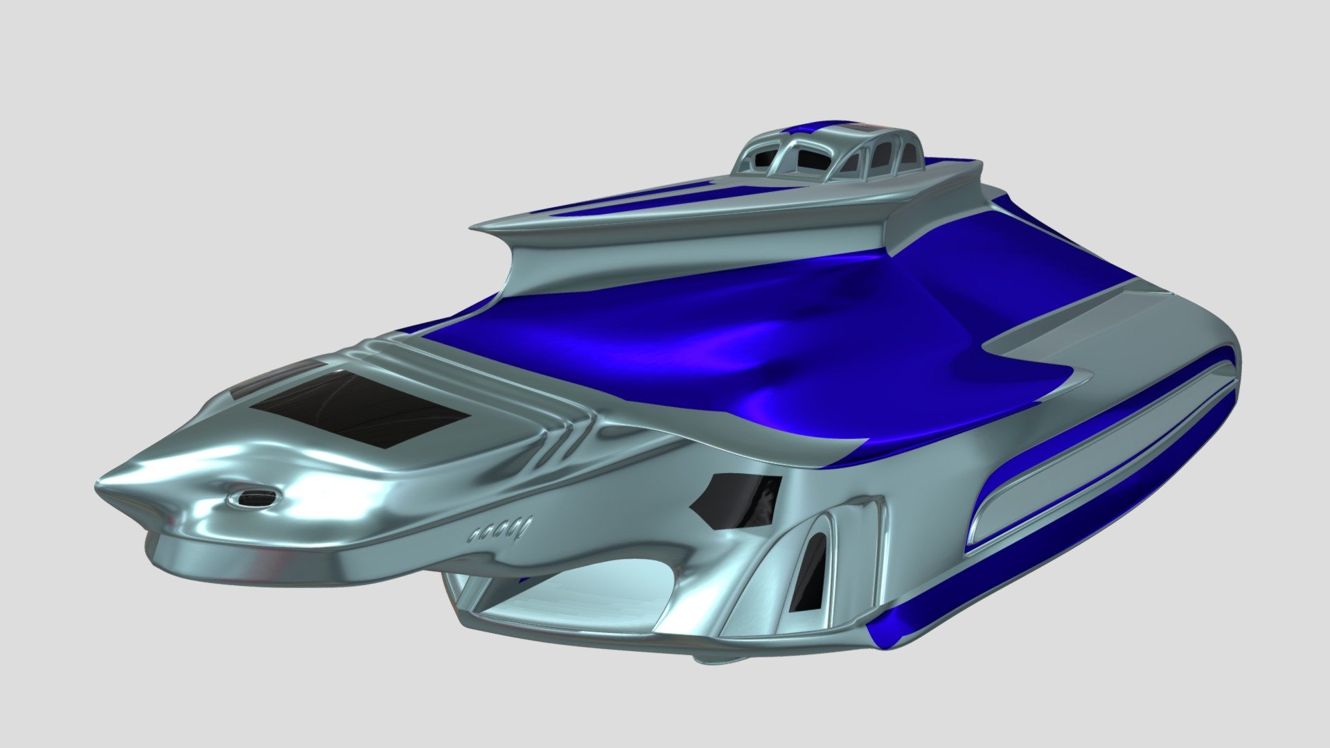 Sci Fi cruise ship style spaceship. Blender 3.0.
Kinda shark shaped.
Subdivision Modifier on 4 subdivisions . 
Single Mesh, 3 materials applied to polys, no texture map needed.
162,528 faces - Sci-Fi Cruise Ship - Download Free 3D model by d-alien (@daleziemianski) 3d model