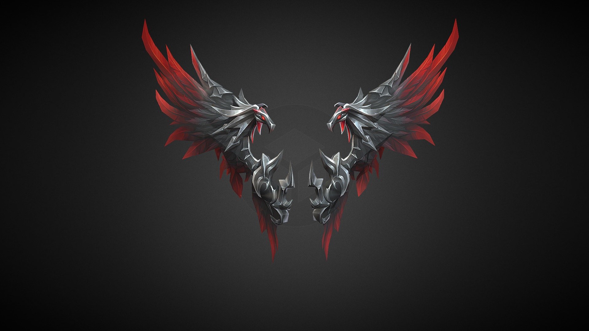 Animated Wing - Animated Wing crimson - Buy Royalty Free 3D model by DeepZone (@DeepZone3D) 3d model