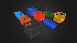 Plastic Crate fruit, crate, storage, basket, other, packaging, garage, cart, trash, market, recycle, box, package, fruit-box, container, plastic, industrial, packaging-box, package-box, plastic-crate