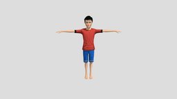 Toon Male Character- Skinny realistic, tpose, human, male